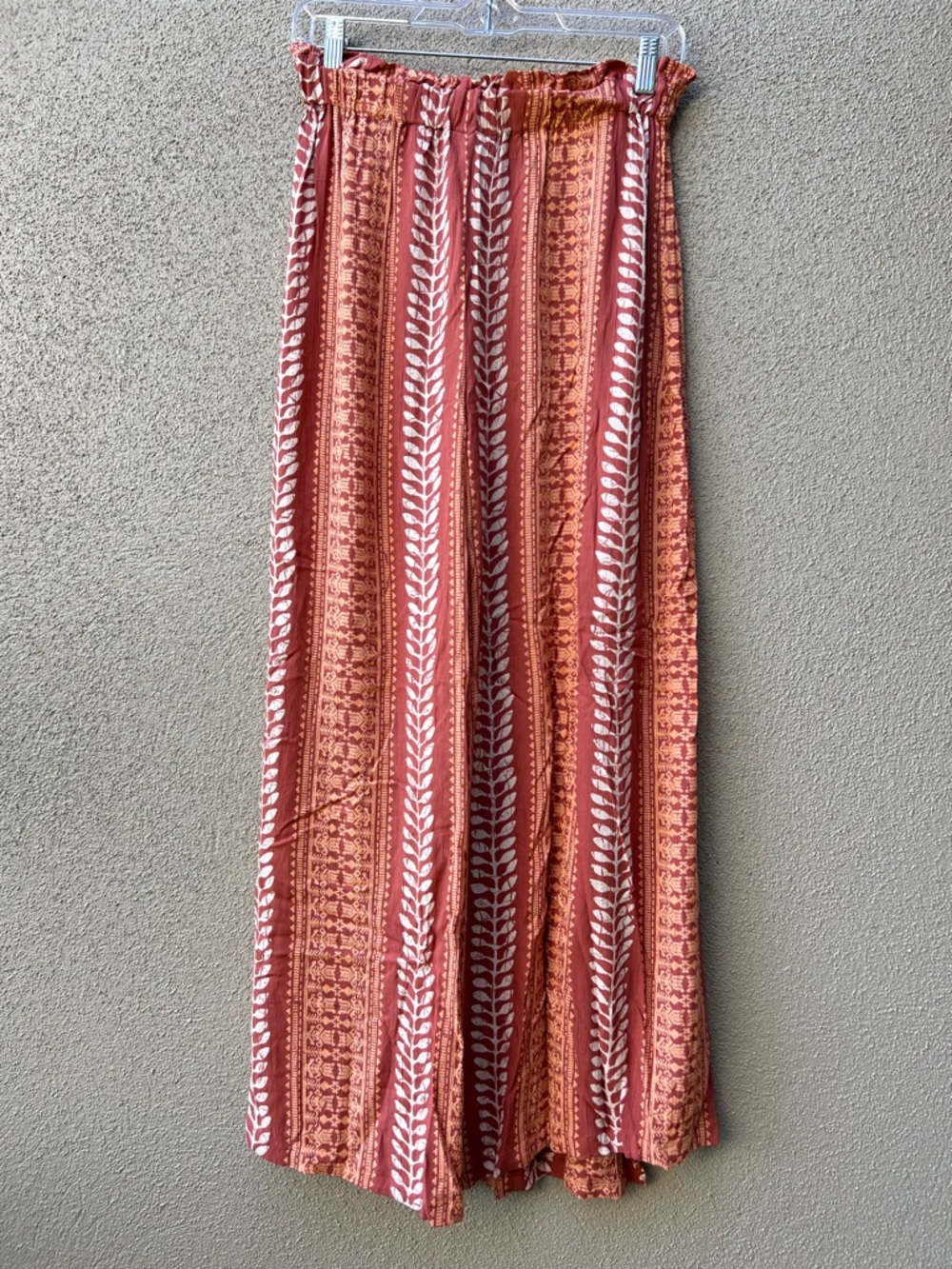 Angie Rust & Cream Printed Boho Pants - Picture 2 of 6